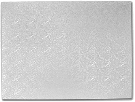 Tortenplatte rechteckig silber in verschiedenen Größen mit Muster (1, 40x60cm)