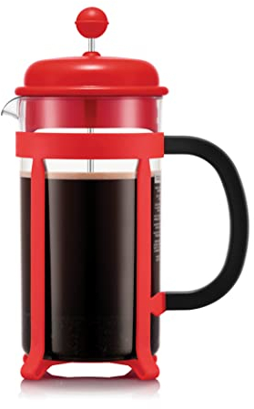 Bodum JAVA 8 Cup 1.0 Litre Cafetiere with Plastic Frame and Lid, SAN
