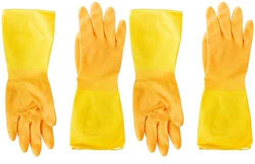 Marigold Unisex Gloves, Extra Life Kitchen Gloves Small, Yellow (Pack of 2)