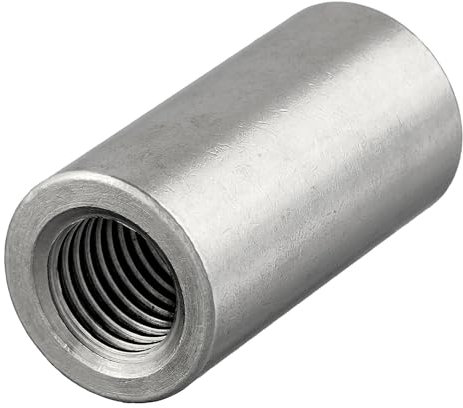 Rundmuffen mit Innengewinde | Edelstahl A2/V2A | Gewindemuffen | Verbindungsmuffen | Distanzmuttern | Langmutter (M8 x 20 mm, 2 Stück)