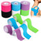 6 Rollos Cinta de Kinesiología Deportiva, Kinesiotapes, Cinta Kinesiología Tape, Cinta de Kinesiología Tape, Cinta Muscular, 5 m x 5 cm, para Hombros, Rodilla, Alivio Dolor Muscular (6 Colores)
