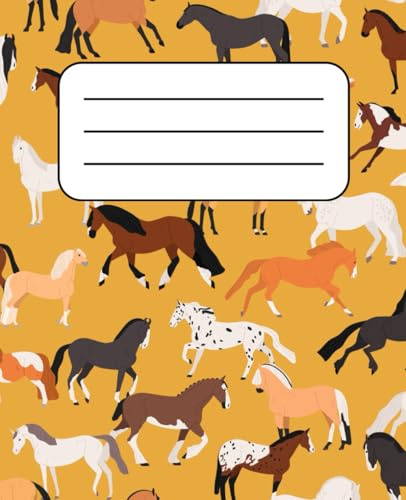 Horse Composition Notebook: 100 blank lined pages