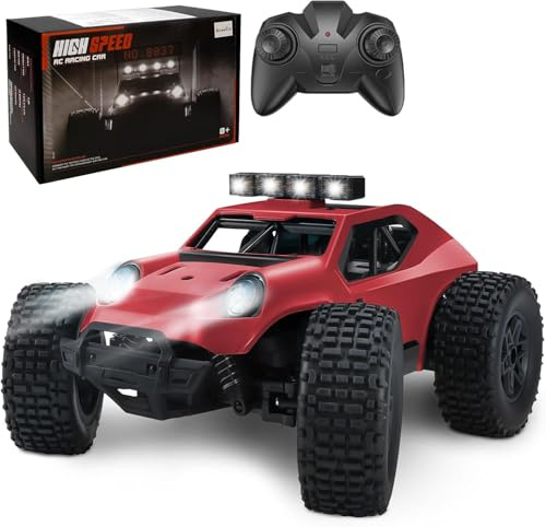 Kizeefun Voiture Télécommandée, 2,4 Ghz 1/20 RC Voiture Véhicule | Tout-Terrain 20 Km/H Jouet Électrique Tout-Terrain 2 Piles 50 Min De Lecture Et Phare LED Cadeaux d'anniversaire Fête Cadeau