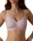 SHARICCA Damen BH Ohne Bügel Bequemer Nahtloser BHS T-Shirts Push Up V-Ausschnitt Weicher Gepolstert Bustier Seamless Bra mit Verstellbaren Trägern(Lila-1P02-S)