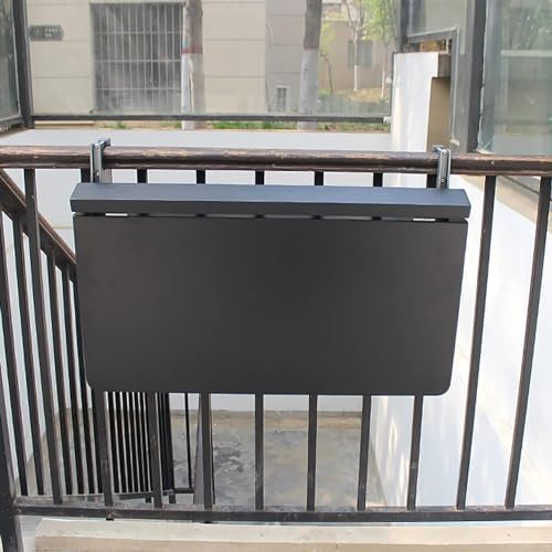 Klappbarer Wandtisch für den Außenbereich, verstellbarer Balkon-Bartisch mit Wandhalterung, Terrasse, Garten, Beistelltisch für kleine Räume (Weiß, 120 x 40 cm)