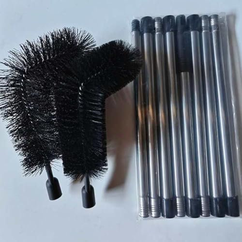 Herramientas de limpieza de canalones desde el suelo, 2,5 m, 2 herramientas de limpieza de tejados, limpiador de canalones Cl C8Y8, cepillo de canalón, con