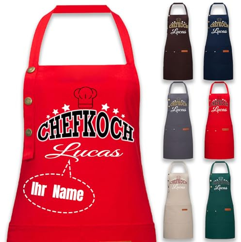 Generisch Schürze Personalisiert Kochschürze Mit Namen Herren Damen,Grillschürze Für Männer,Küchenschürze Damen,Chef Geschenke