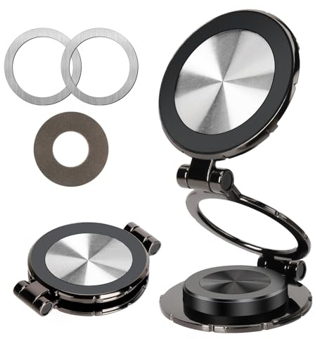 Libershine mag- Safe Soporte de Coche, Base Magnética 360° Rotativa, Soporte Flexible para Teléfonos con Imán N54, Compatible con iPhone 12/13/14/15/16
