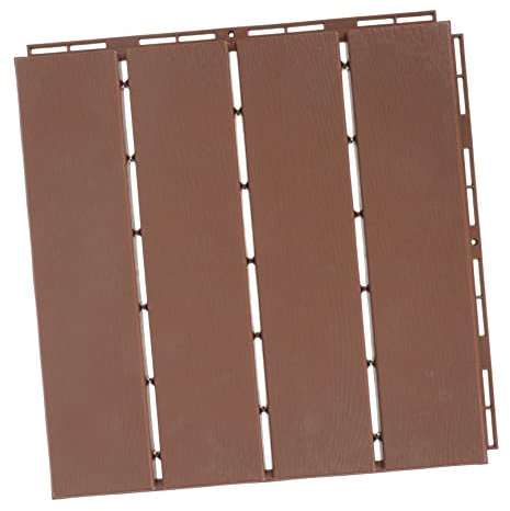 NUOBESTY Pavimento In Legno E Plastica Lastre Per Pavimentazione Rustica Piastrelle Ad Incastro Pavimento Per Esterni Impermeabile Per Esterni Patio Balcone Piastrelle Per Terrazze