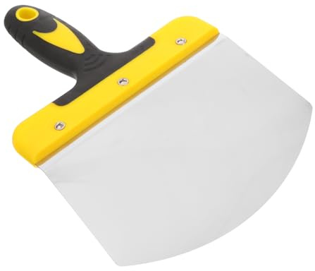DECOMELODY Raschietto in Acciaio Inox per Stucco e Pulizia Spatola Multifunzionale per Rimozione Vernice Carta da Parati e Incrostazioni Utensile Ergonomico per Fessure e Intonaco