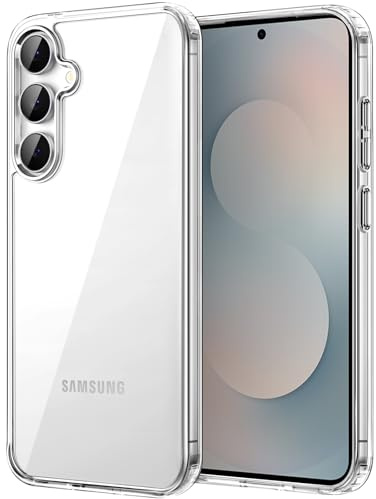 JETech Case for Samsung Galaxy S25 FE, Non-Yellowing Shockproof Bumper Protective Phone Cover, Anti-Scratch Hard PC Back (Clear)