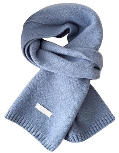 Generisch Schal Damen Kaschmir Winterschal Wollschal Weiche Warm Strickschal Kuschelschal Kuschelig Herbst Winter Baumwollschal Damenschal Einfarbig Gestrickter Scarf Weihnachten Geschenke