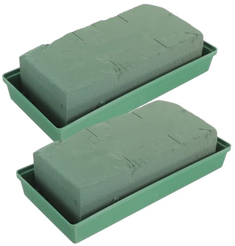Veemoon 2 Platos Cuadrados para Arreglos Barro para Flores Soporte Floral Resistente y Versátil Jaula Floral para Decoración de Tumbas y Arreglos Floristas