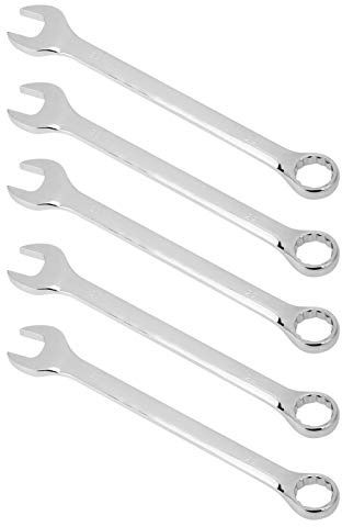 VBAOPI Set di chiavi a cricchetto da 5 pezzi, chiave inglese a scatola aperta doppio uso, utensili manuali in acciaio al cromo vanadio con dimensioni di 22 mm, impugnatura estesa per