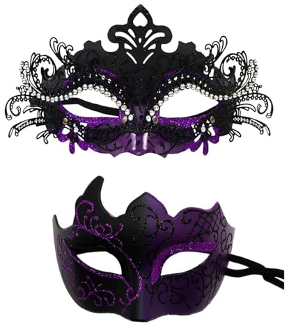 MOVAWAKY Carnaval Femme, Masques VéNitiens Avec Plumes Pour Femme Masque Carnaval A Decorer Masque Demi Halloween Homme Pour Bal Masqué Et SoiréE à Venise
