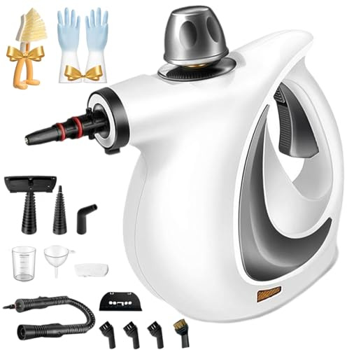 Nettoyeur Vaporisateur A Main, Nettoyeur Vapeur A Main, Steam Cleaner Avec Buse Vapeure Orientable à 360° Pour La Maison, La Voiture, Sols, CanapéS (Gris)