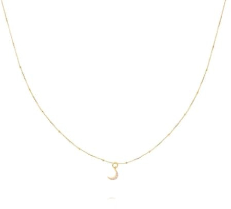Collar de guisantes lunares con diamantes para mujer, joyería, cadena, gargantilla