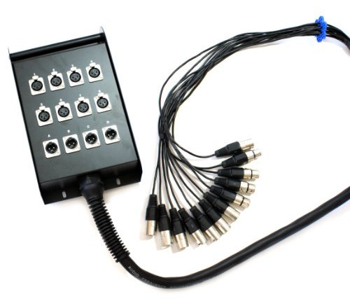40 m – 12 voies XLR 3 broches câble multicore Loom/Serpent * 8 entrée 4 Returns * boîtier de scène – Cablefinder