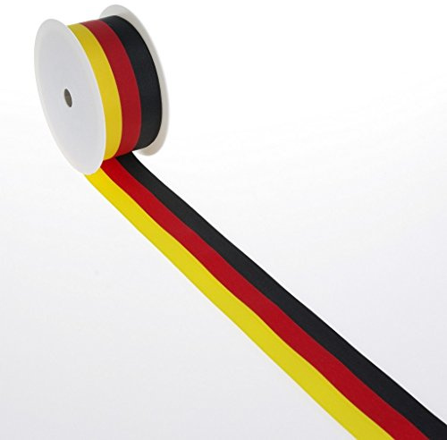Deko und Band Nationalband Deutschland - schwarz, rot, gelb - 40 mm x 25 m - 2436 40 BRD