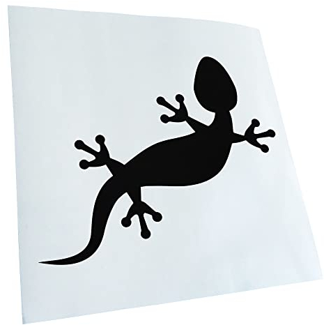 Kiwistar - Autocollant - Gecko 13 x 10 cm - Noir - G10 - pour Voitures, vélos, véhicules, Motos, cyclomoteurs, Tuning, vitres arrière