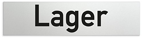 Türschilder24 Aluminium Türschild Lager 160 x 40 x 1,5mm (Oberfläche veredelt) • Selbstklebend