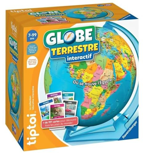 Ravensburger-tiptoi Globe terrestre interactif-4005556001910-A partir de 7 ans