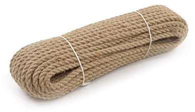 Juteseil tauwerk Jute Jutegedrehtes Seil Natürliche Segel Hersteller Dekorativ Langlebig 3-schäftig geschlagen braun, 6mm, 30m