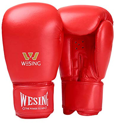 Wesing Artes Marciales Guantes Hombres Competición Sparring Boxing Gloves IWUF Approved