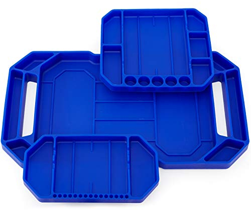 Aocoom 3pcs Große rutschfeste flexible Silikon Werkzeugablage Mechaniker Werkzeugmatte Werkzeug Organizer Werkzeugaufbewahrung Werkzeughalter Griffmatten Keine Magnete Weihnachten Tag Geschenk für