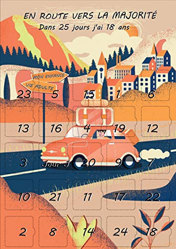 Calendrier de l'avant 18 ans - 25 jours - Cadeau d'anniversaire 18 ans - Mixte - Français
