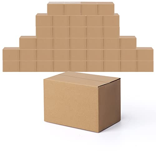 EYMPEU 40 Stück 15,3x10,2x10,2cm Braune Versandkarton, Kartons für kleine Gegenstände, Spielzeug, Schreibwaren und Weihnachtspäckchen