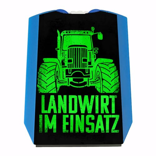 speecheese Landwirt im Einsatz Parkscheibe in grün mit 2 Einkaufswagenchips Parkuhr für den Traktor Traktorfahrer Bauern mit Trecker Motiv zulässig StVO witzig Spruch für Farmer Schlepper