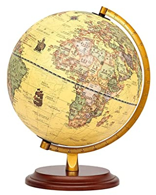 HRTC Globo La última versión del Globo terráqueo Retro Iluminación de Escritorio Globo terráqueo Rotación Globo geográfico Libro de Texto práctico