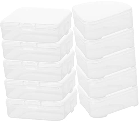 Boîte de Rangement pour Éponge Maquillage 10 Pièces PP Carrée