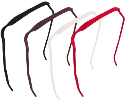 4 Serre-Têtes Carrés pour Lunettes de Soleil, Bandeau Invisible, Verceau de Cheveux Tendance pour Volume et Style de Cheveux, Accessoires de Bandeau pour Femmes et Hommes,4 couleurs