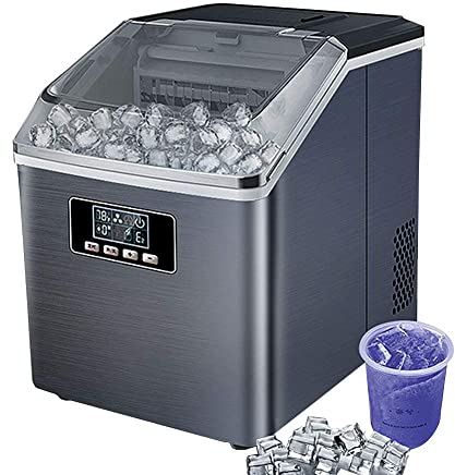 Macchina Per Cubetti Di Ghiaccio 25 Kg Di Ghiaccio In 24 Ore Con Finestra Trasparente Macchina Per Cubetti Di Ghiaccio Cubetti Di Ghiaccio In 12 Minuti Funzione Autopulente Macchina Per Ghiaccio