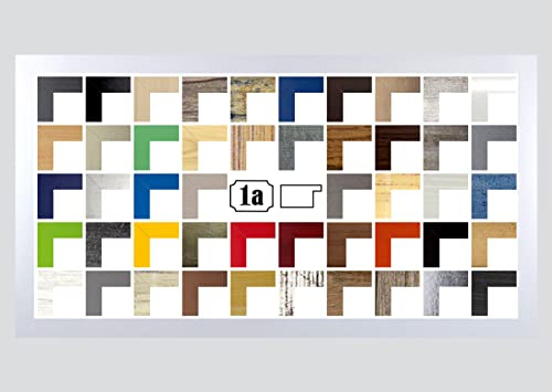Multicolore Bilderrahmen Posterrahmen Puzzlerahmen 40x120 cm Weiss matt 120x40 cm mit weisser Rückwand und klarem Acrylglas