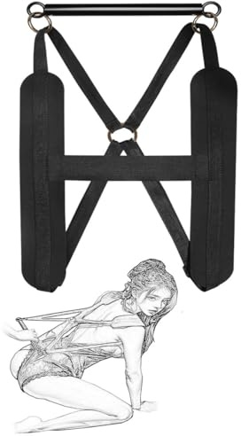 Barra Divaricatrice per Donne - Set Bondage Regolabile con Cinghie e Fesselli, Sex Toy per Coppie