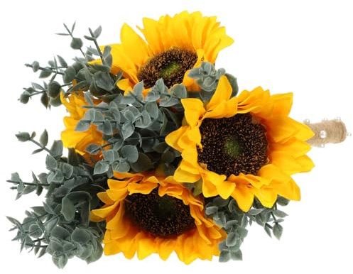 FUNOMOCYA Künstlicher Sonnenblumenstrauß Für Hochzeit Dekoration Für Wohnzimmer Künstliche Blumensträuße Für Verschiedene Anlässe