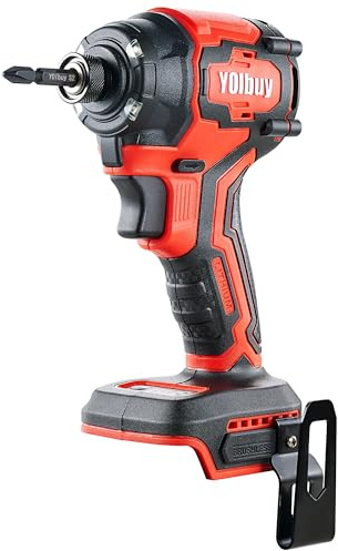 YOIbuy Cordless Impact Driver 1/4 inch, Compact Design, Head length Only 4-1/4 and 2.0 lbs, Powerful Brushless Motor 2035 in-lbs, 4-Speed, LED Light, Compatible with Dewalt 20V Batteries (Tool Only)