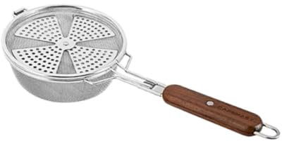 Colcolo Tostatore per chicchi di caffè, strumento per la cottura, robusto con manico in legno, tostatore per chicchi di caffè, per uso domestico in