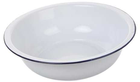 Housoutil Emaille-waschschüssel Für Gemüse Und Obst Vintage-stil Rührschüssel Großes Geräumiges Becken Für Teigmischen Und Salatbereitung Essteller Mit Emaillegeschirr Leicht Zu Reinzend Und