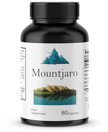 Mountjaro Metabolic Balance – 60 Capsules | Green Tea Extract, Magnesium, Calcium & Apple Cider Vinegar | Natural Energy, Digestion & Metabolism Support – UK Made Vegan Supplement