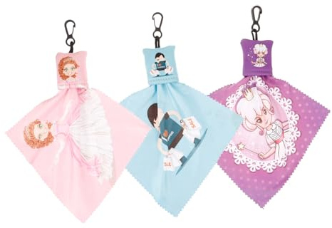 Beaupretty 3 Pièces Chiffon en Microfibre Porte-clés pour Écran de Téléphone Portable et Lentilles, Léger et Portable, pour Paquet à Main ou Paquet à Dos, Élimine Efficacement les Empreintes