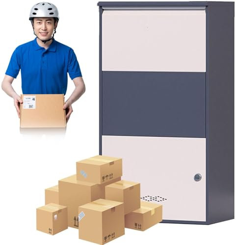 GBHJJ BuzóN de Paquetes, Caja de Entrega Resistente Intemperie para Exteriores de 30 In, 38 In Y 50 In, Caja de Entrega Paquetes para Recibir Correo y Paquetes de Entrega Grandes y Seguros,M