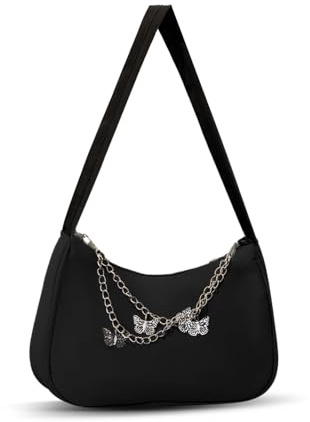 YZROHYI Bolso de Hombro Mujer, Bolsos Pequeños Fiesta, Bolso de Mano Vintage, Bolso de Axilas, Bolso de Señora Elegante, Negro, Bolsos Moda, Bolsos Retro Casuales