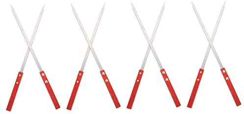 GANAZONO 8pezzi Bastoncini Per Barbecue Acciaio Inossidabile Spiedini Per Carne Frutta Ortaggi Accessori Per Barbecue Aghi Per Grigliare All Esterno Casa