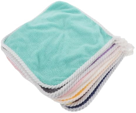 NOLITOY 8piezas Toalla Facial de Franela Toallas de Baño para Bebés Recién Nacidos Toallitas para Bebés para Cocina y Baño Absorbentes y Pequeñas Varios estilos