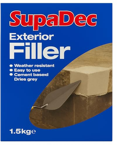 SupaDec Exterior Powder Filler 1.5kg | Weather Resistant Outdoor Wall & Masonry Filler | Crack & Hole Repair, Smooth Sandable Finish, Long Lasting Strength