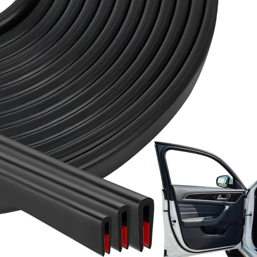 LIUZHUJ Protection Bord de Tole 6 m, Protection Porte de Voiture en Forme de U, 0,5–2 mm Protege Bord Portière Voiture, Joint Caoutchouc EPDM, pour Portière de Voitures, Fenêtres, Tôles